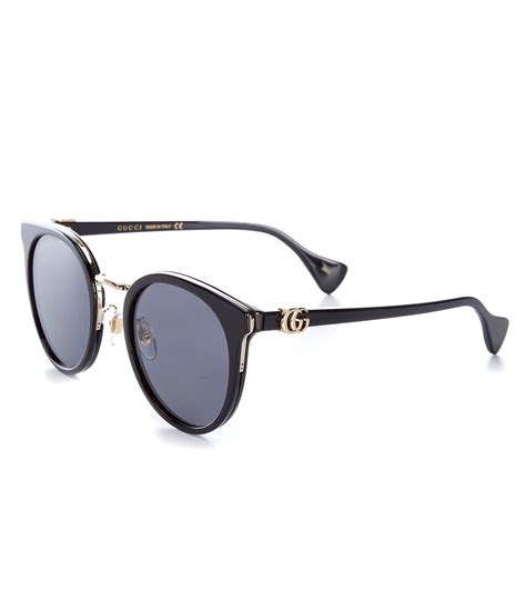 gucci women's round sunglasses 56mm|Gucci 55mm round sunglasses.